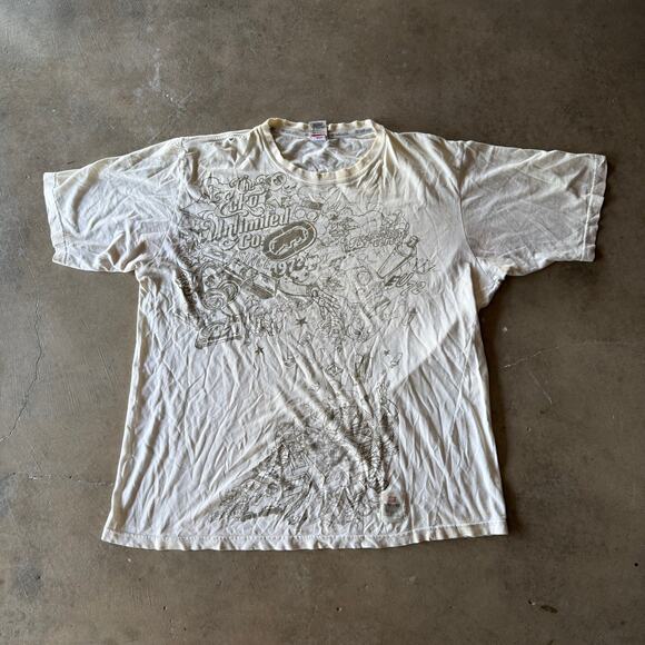 VINTAGE Y2K ECKO UNLIMITED AOP TRIBAL T-SHIRT GRUNGE GRAPHIC BAGGY SKATE MEN XXL - Picture 2 of 7